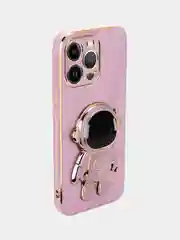 Аметистовый чехол противоударный для смартфона Iphone 13, с кольцом-держателем и подставкой