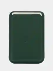 Зеленый магнитный кошелек для карт MagSafe Leather Wallet iPhone, картхолдер