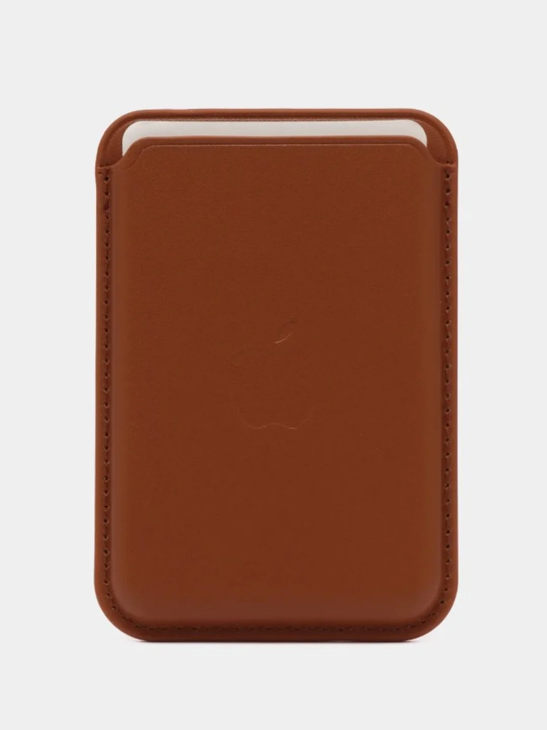 Коричневый магнитный кошелек для карт MagSafe Leather Wallet iPhone, картхолдер