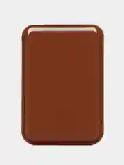 Коричневый магнитный кошелек для карт MagSafe Leather Wallet iPhone, картхолдер