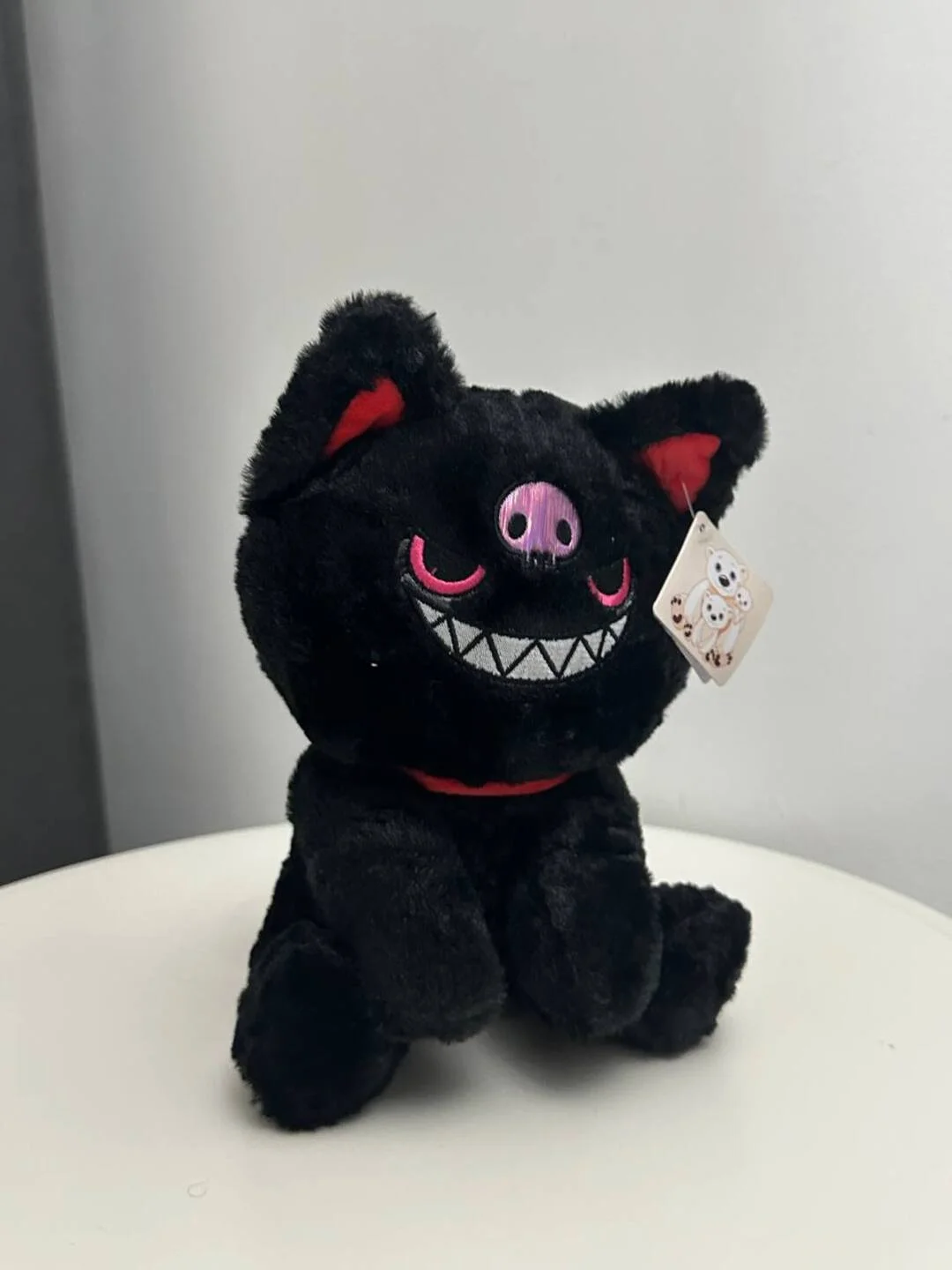 Черный мягкая игрушка кошка аниме воитель 26 см высота в костюме милый яркий монстр