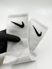 Носки женские мужские унисекс Nike, найк, белые, высокие