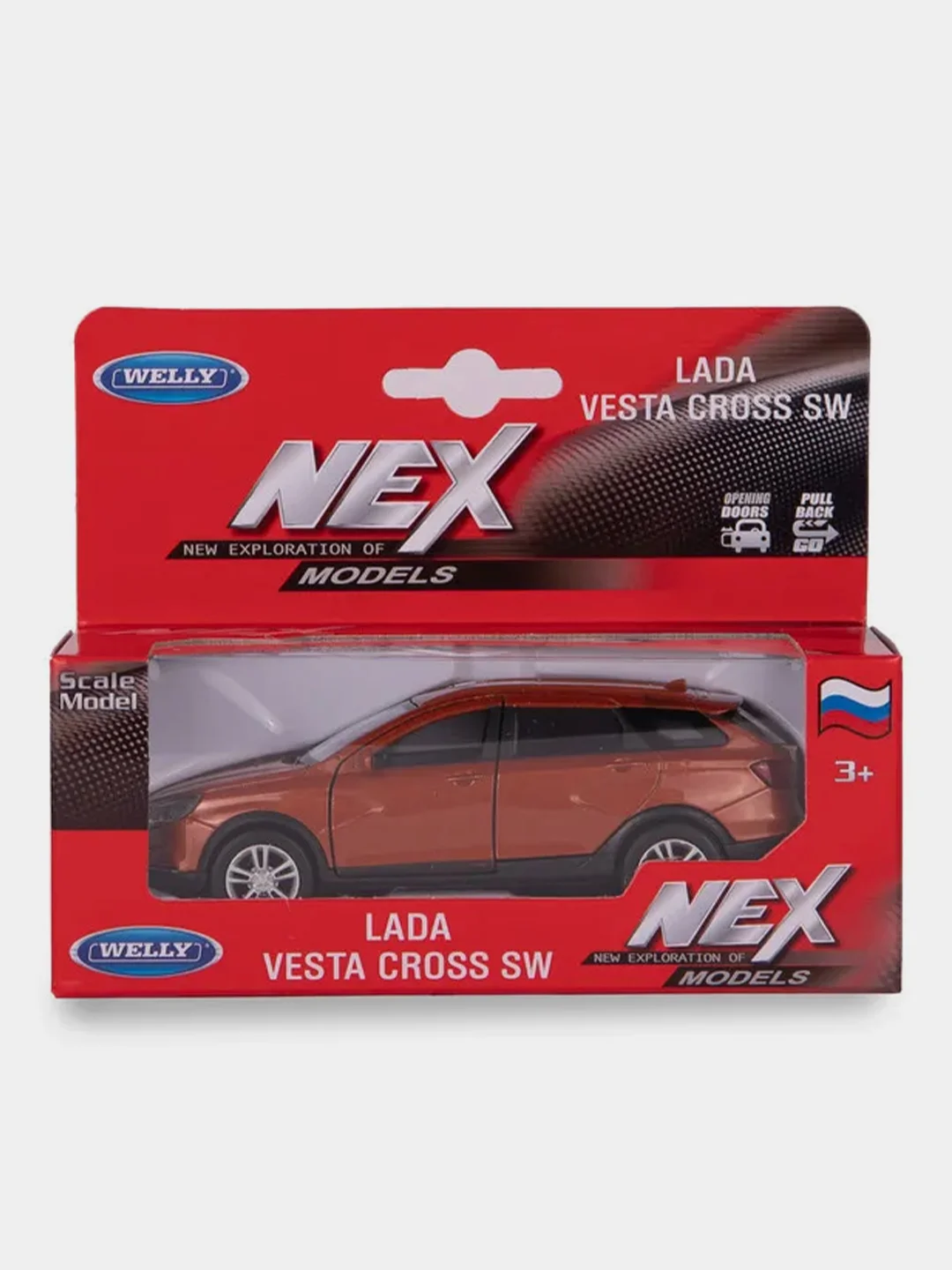 Машинка WELLY LADA Vesta SW Cross, пружинный механизм