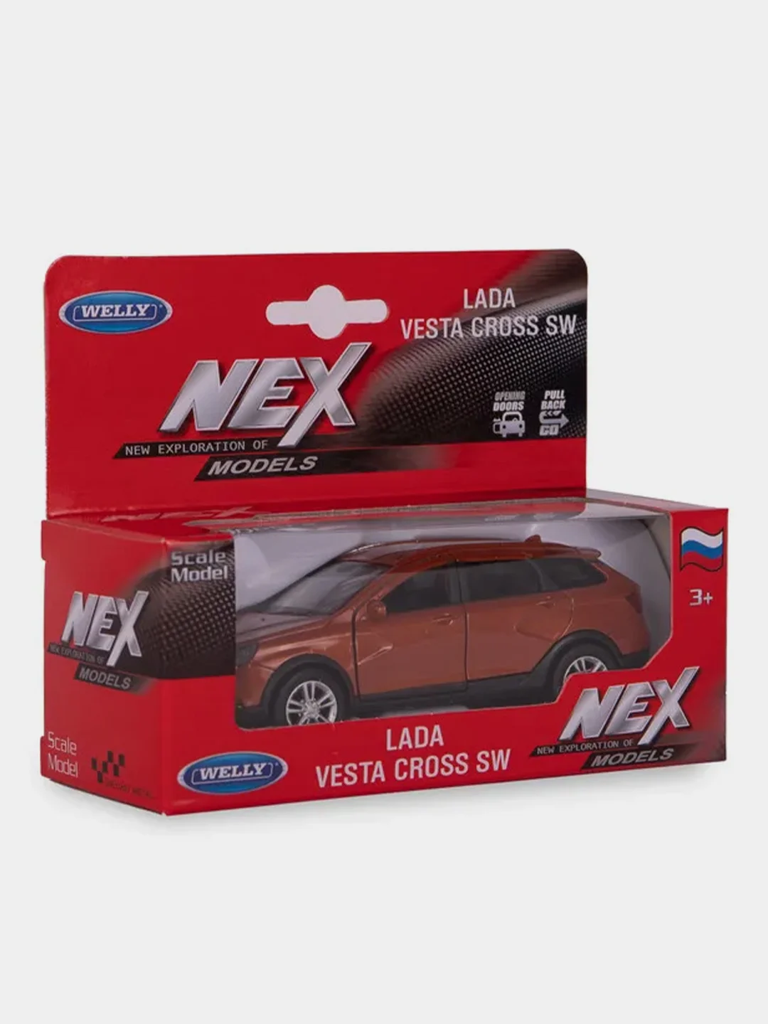 Машинка WELLY LADA Vesta SW Cross, пружинный механизм