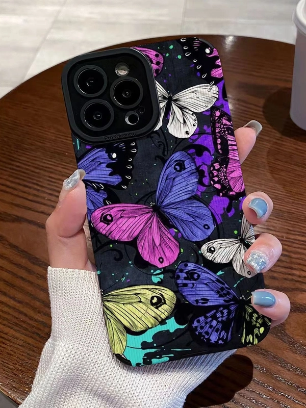Чехол для айфона "Бабочки" на iPhone 11, 12, 13, 14, 15, Pro, Pro Max, Plus, Mini