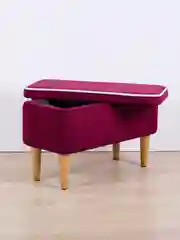 Вишнёвый банкетка MONOFIX, АММА, с ящиком для хранения, велюр