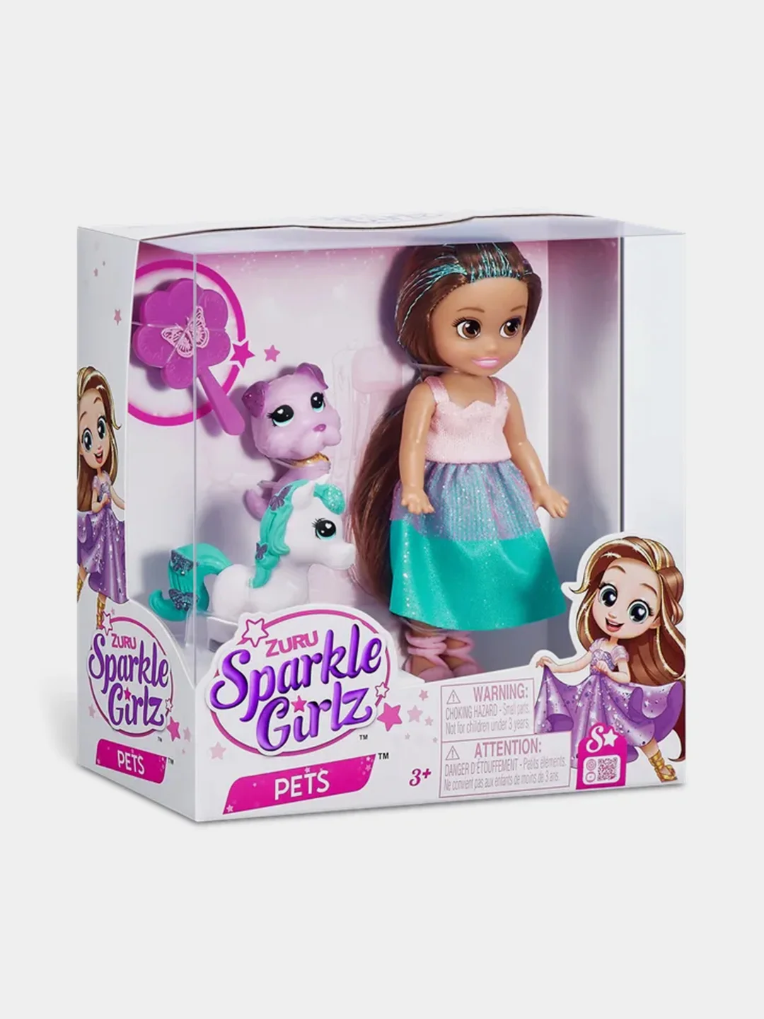 Игровой набор ZURU SPARKLE GIRLZ "Принцесса с питомцами"