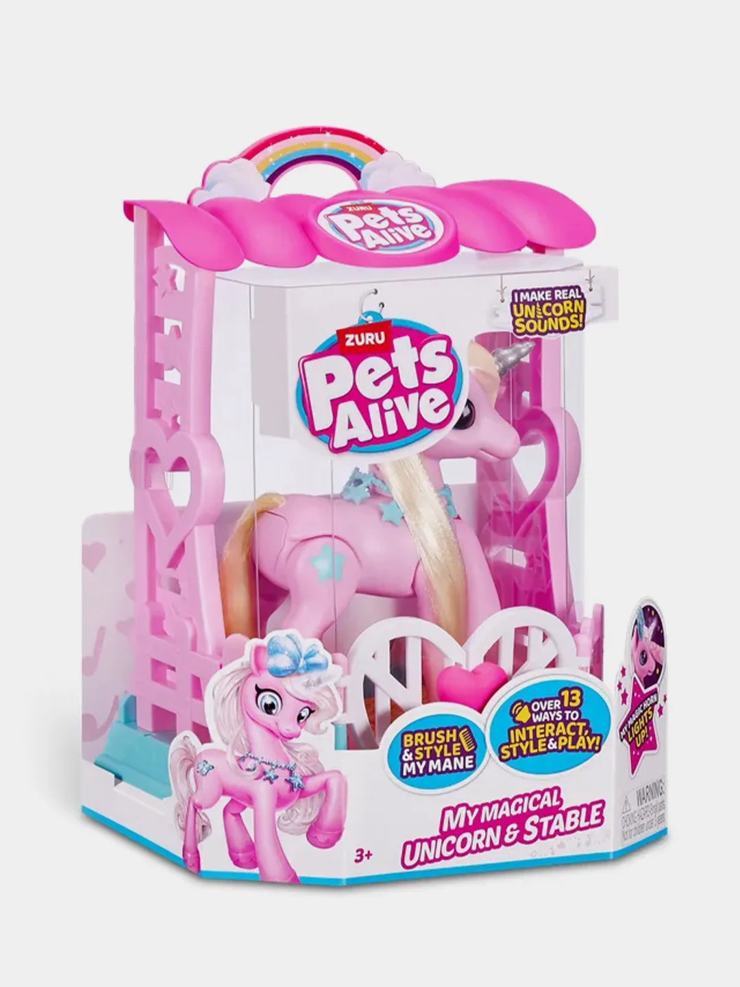 Игрушка ZURU PETS ALIVE Единорог с аксессуарами, со свето-звуковыми эффектами
