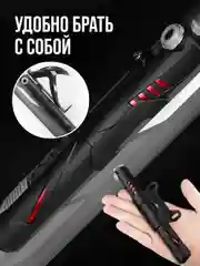 Красный насос велосипедный, компактный, ручной для велосипеда с креплением