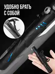 Синий насос велосипедный, компактный, ручной для велосипеда с креплением