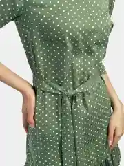 Мятный платье женское летнее,в горошек,в цветочек,повседневное, большие размеры