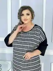 Черный платье женское повседневное вечернее офисное, прямого кроя, большой размер