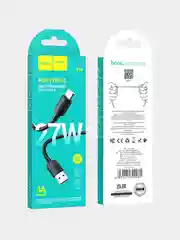 Черный кабель для зарядки Hoco X96 Hyper Type-C - USB, PVC