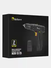 Дрель-шуруповерт аккумуляторная KOLNER KCD 12/2L, 12 В, 25 Нм