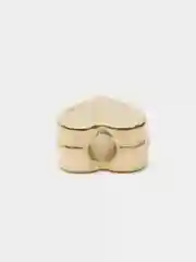Золотой бусины "Сердце", из акрила