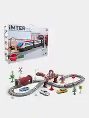 Набор железная дорога 1TOY InterCity Express "Город", 67 деталей