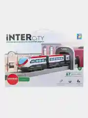 Набор железная дорога 1TOY InterCity Express "Город", 67 деталей