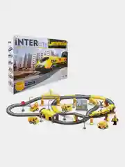 Набор железная дорога 1TOY InterCity Megapolis "Новостройка",  90 деталей