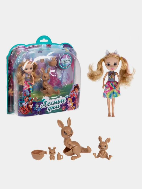 Кукла 1TOY "Лесные Феи", с кенгуру, 16 см
