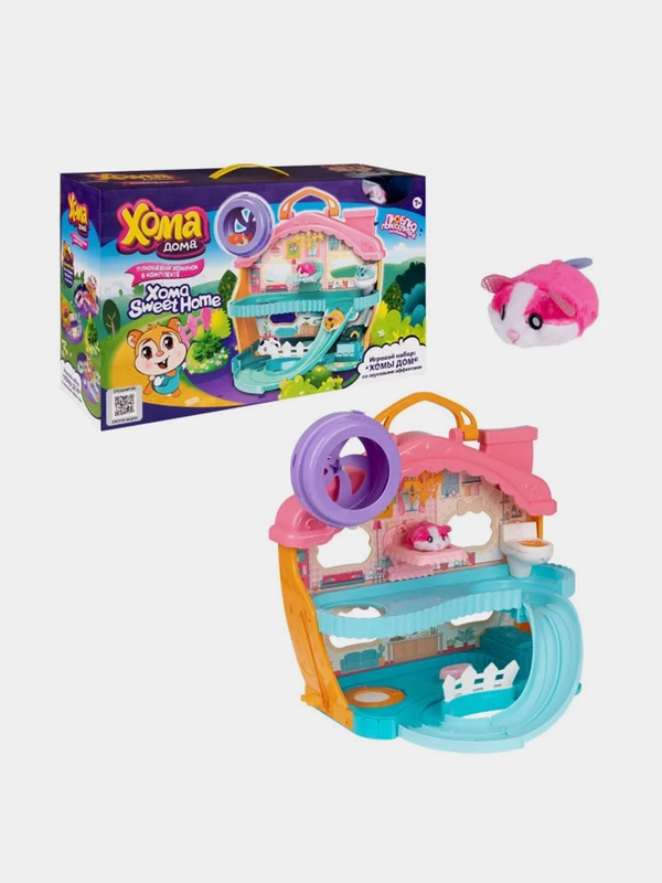 Игровой набор 1TOY "Хома Дома", дом со звуковыми эффектами, с плюшевым питомцем