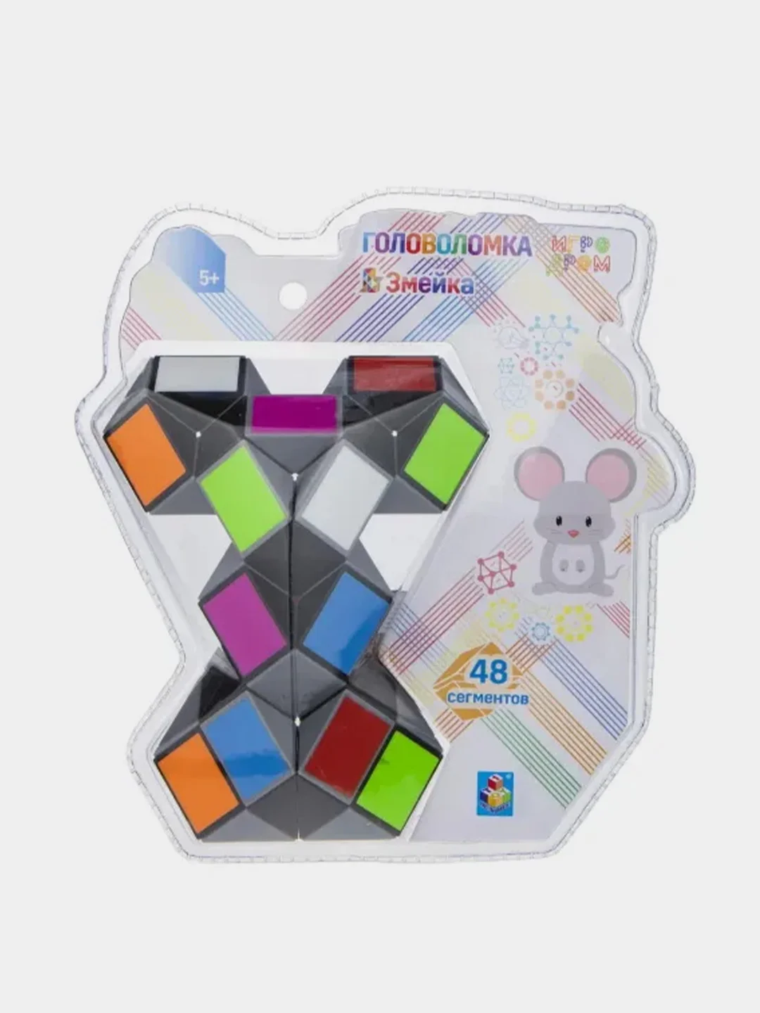 Головоломка 1TOY "Змейка",  разноцветная, 48 сегментов, 3 +