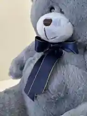 Синий меланж мишка плюшевая мягкая