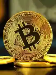 Сувенирная монета "Биткоин" цвет золотой 1 шт