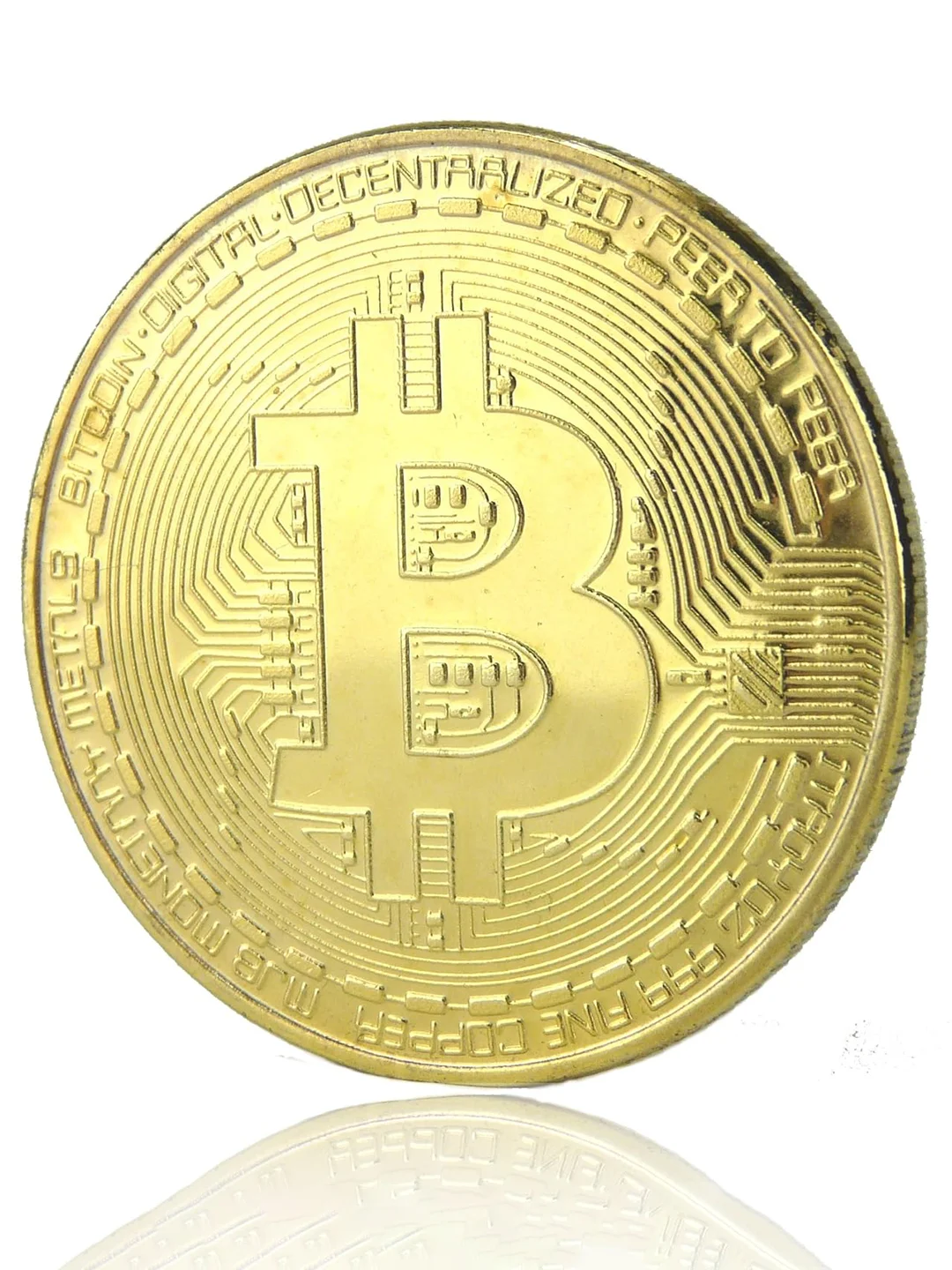 Сувенирная монета "Биткоин" цвет золотой 1 шт