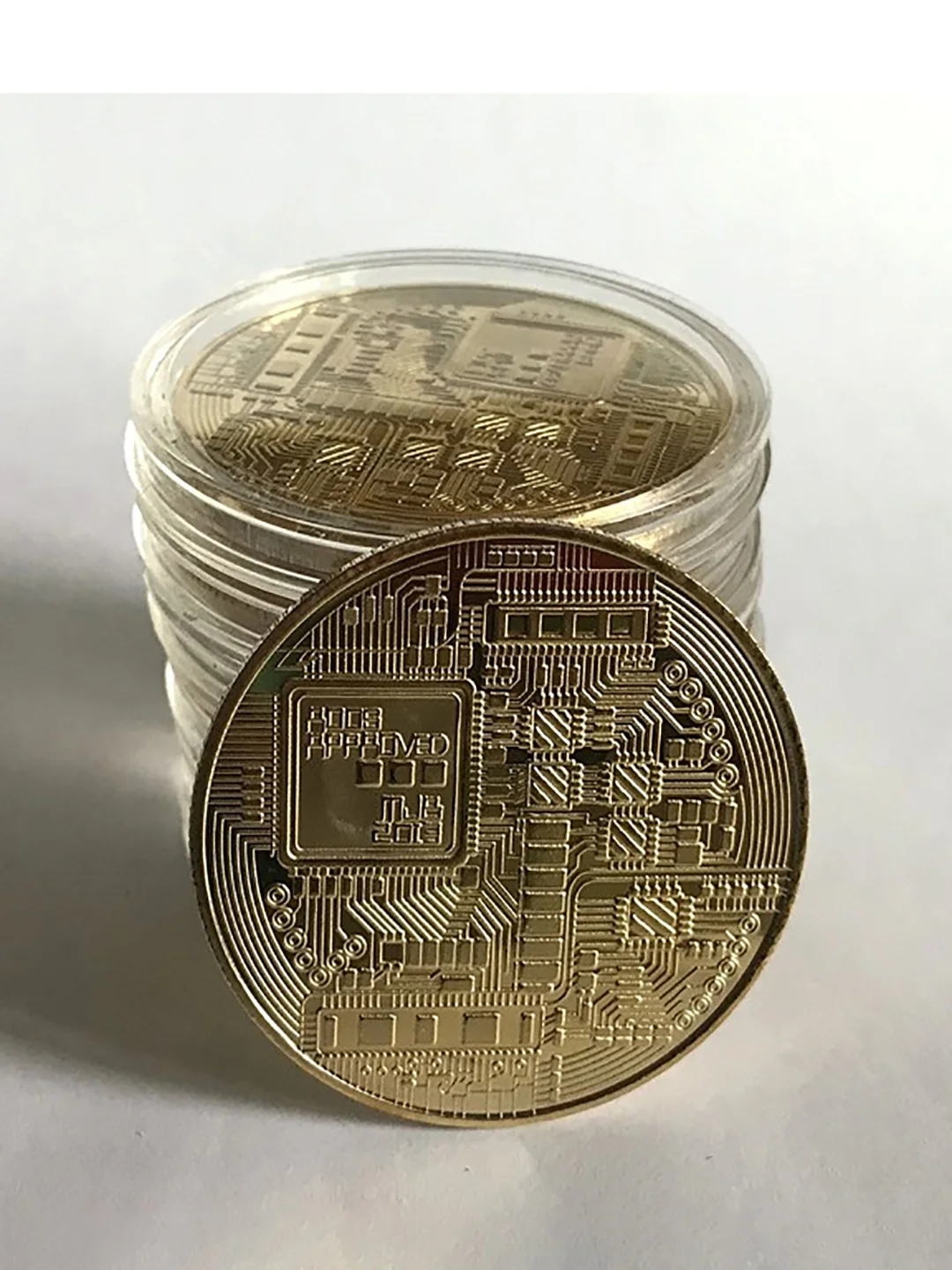 Сувенирная монета "Биткоин" цвет золотой 1 шт