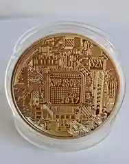 Сувенирная монета "Биткоин" цвет золотой 1 шт