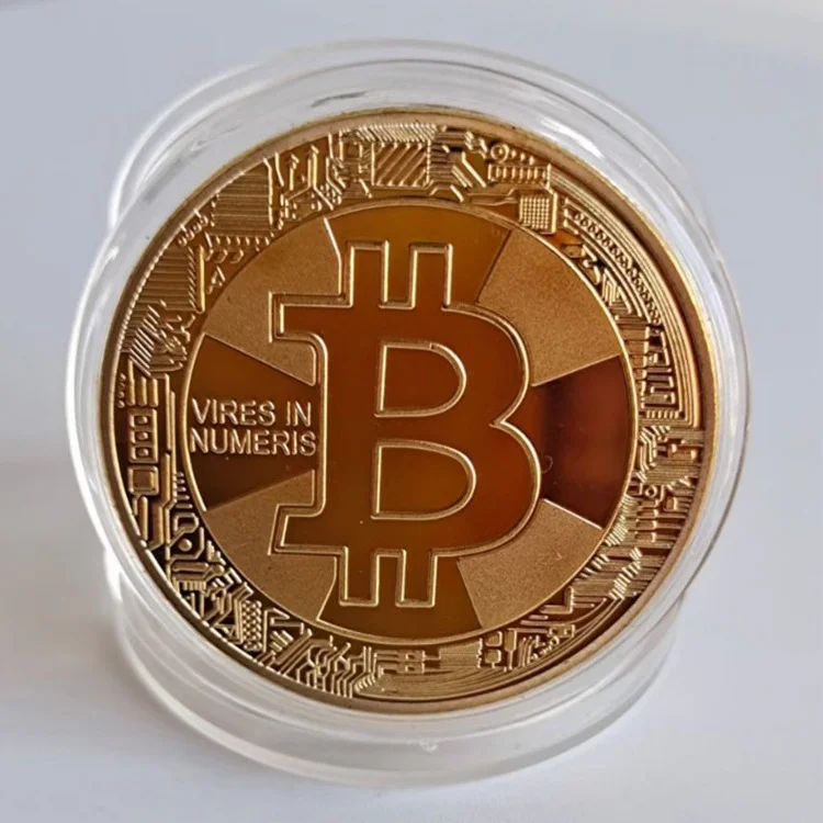 Сувенирная монета "Биткоин" цвет золотой 1 шт