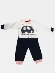 Разноцветный костюм двойка утепленный для девочки