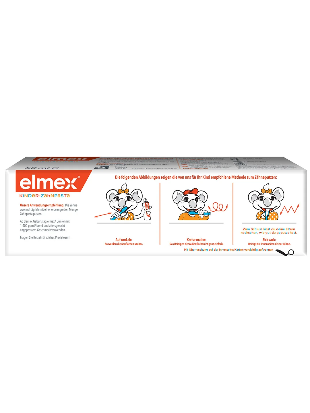 Зубная паста детская Elmex Kids защита от кариеса, для детей от 2 до 6 лет, 50 мл