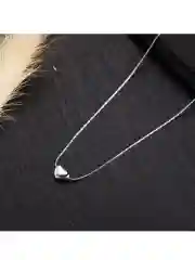 Серый металлик цепочка на шею с кулоном, чокер с подвеской, ожерелье, цепь с сердцем