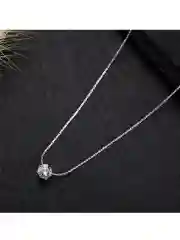 Серый меланж цепочка на шею с кулоном, чокер с подвеской, ожерелье, цепь с сердцем