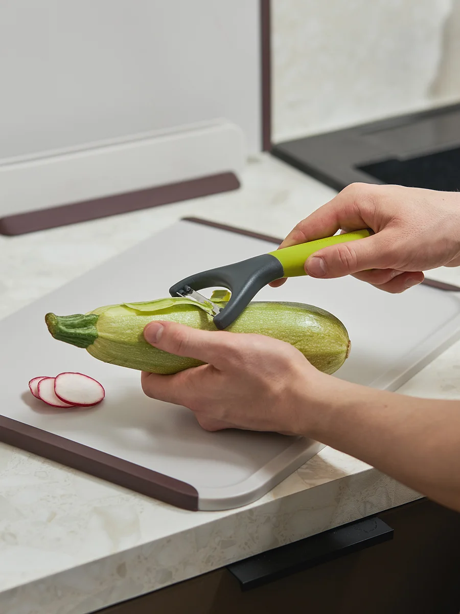 Пиллер для овощей 15 см SmartChef овощечистка для карточки ручная зеленая