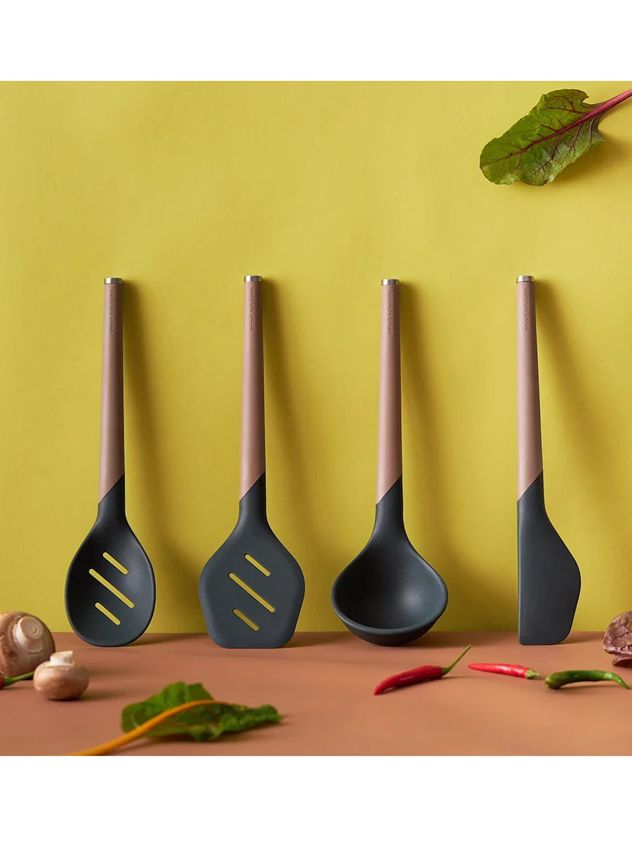 Половник для супа силиконовый 31 см SmartChef капучино-графит