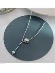 Серый металлик цепочка на шею с кулоном, чокер с подвеской, ожерелье, цепь с сердцем