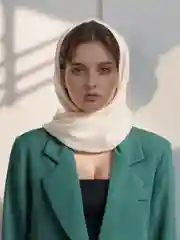 Бежевый палантин кашемировый, размер 69*174