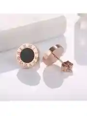 Серьги клевер, серьги женские, гвоздики , пусеты черные