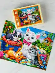 Пазл картонный Набор паззлов мозаика для малышей животные кот кошечка пляж котенок кошки