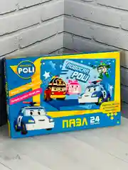 Игра для мальчика паззлы мозаика из мультика Робокар Поли 24 пожарная машина скорая помощь
