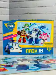 Пазлы детские Мозаика Робокар Поли машина скорая помощь пожарная вертолет полицейская игра