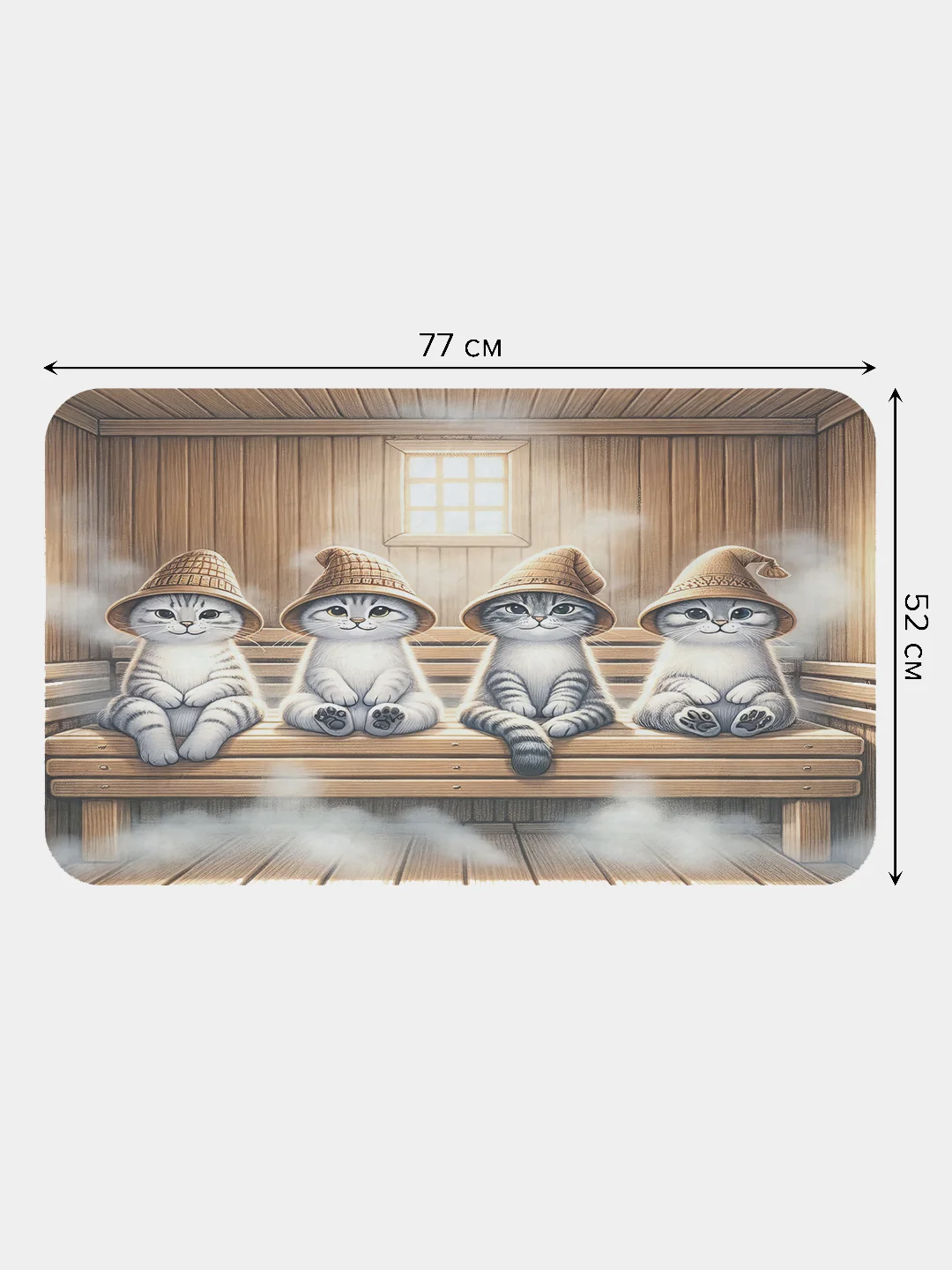 Коврик для ванной и туалета мягкий "Кото баня" (bath429876)