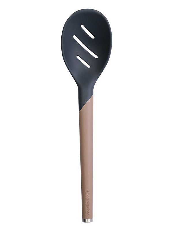 Шумовка ложка силиконовая 31 см SmartChef капучино-графит