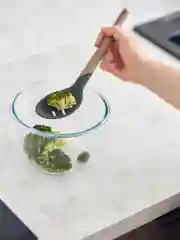 Шумовка ложка силиконовая 31 см SmartChef капучино-графит