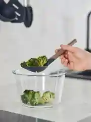 Шумовка ложка силиконовая 31 см SmartChef капучино-графит