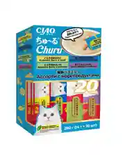 Лакомство INABA CIAO CHURU для кошек пюре из тунца, стик 14г, 20 шт.