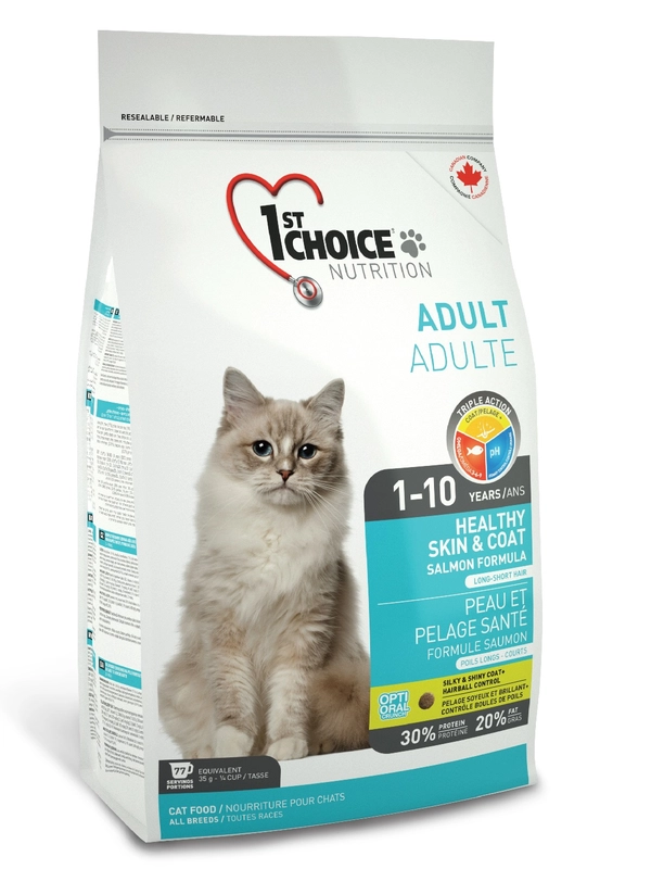 Корм сухой 1st Choice кошек Здоровая кожа и шерсть на лососе