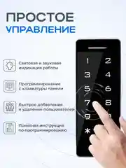 Бесконтактный считыватель с кодонаборной панелью и контроллером Ps-Link PS-T1202EM-WP-W